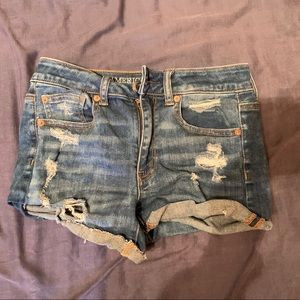 American Eagle Ripped Denim Shorts
